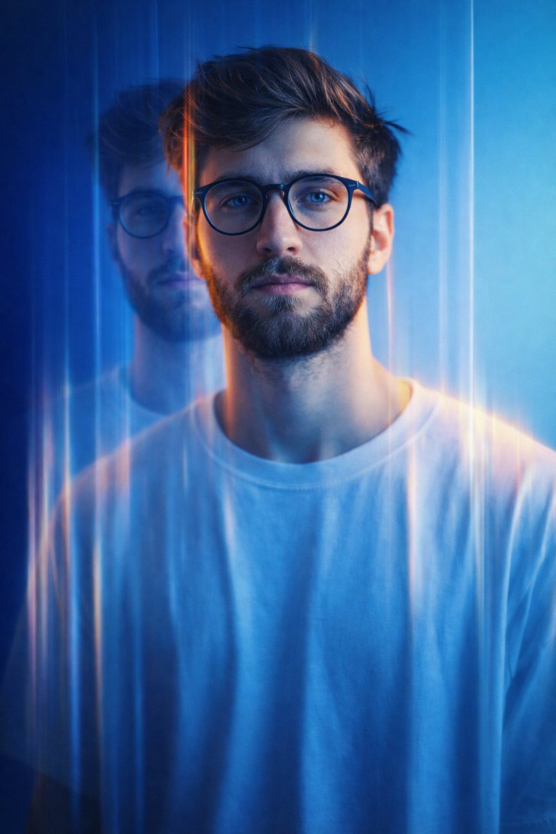 Cinematic motion-blur fashion portrait